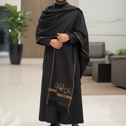 Custom Name Winter Black Shawls