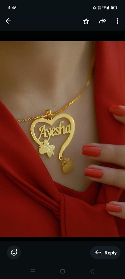 New Heart Name Necklace