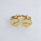 CUSTOM ROUND ARABIC NAME CUFFLINKS